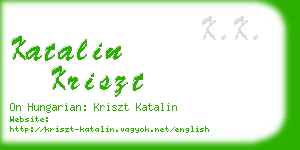 katalin kriszt business card